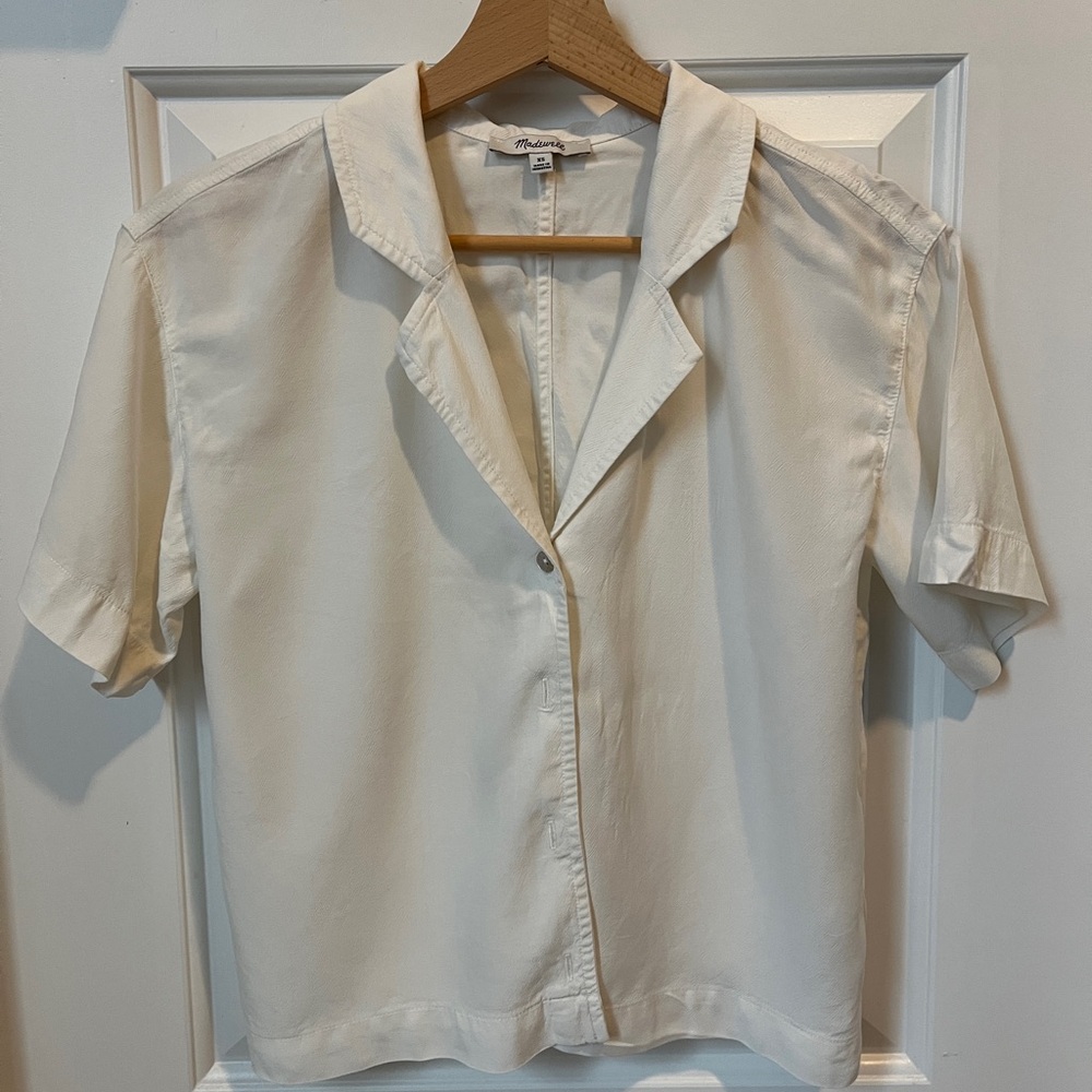 Madewell White Button-Down Shirt